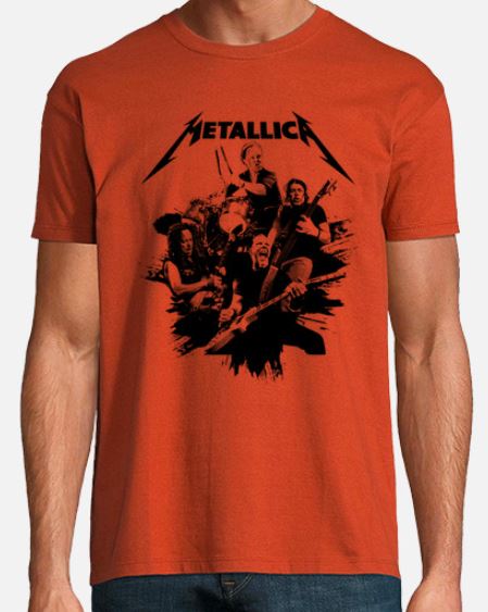 Metallica Man Tshirt Orange