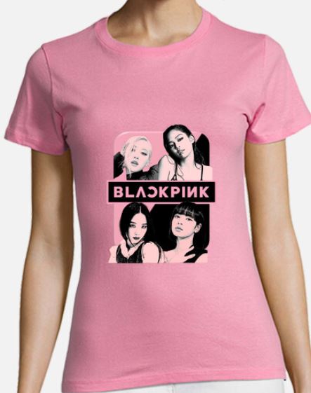 Black Pink PNG Tshirt Woman Pink