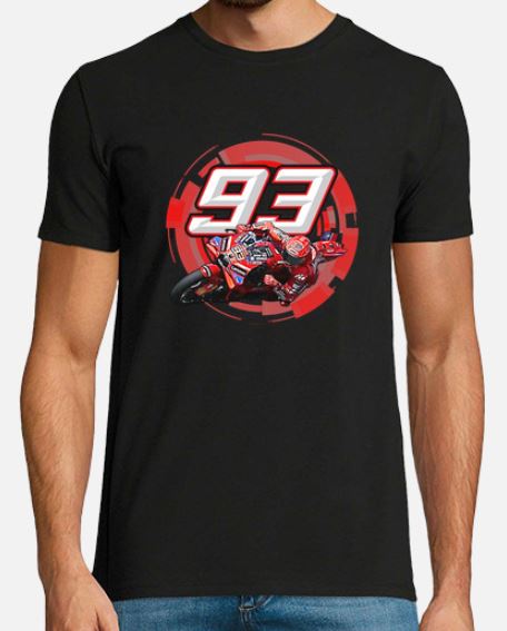 Marc Marquez Man Tshirt PNG Black
