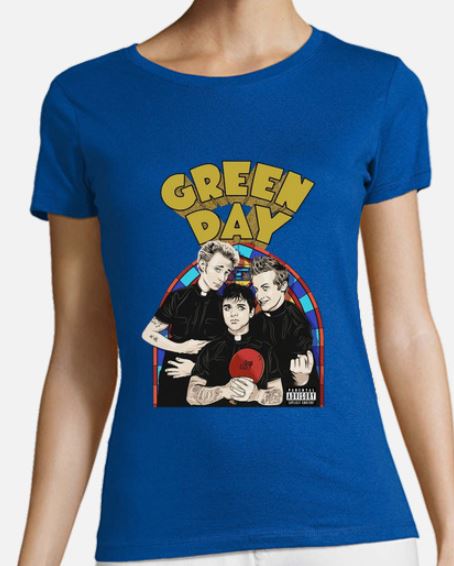 Green Day Woman Tshirt PNG Sea Blue